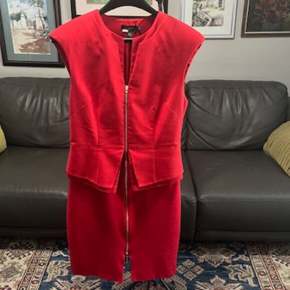 Ted Baker Dresses & Skirts - Ted Baker Kwyli Zip Peplum Red Dress Sz 2